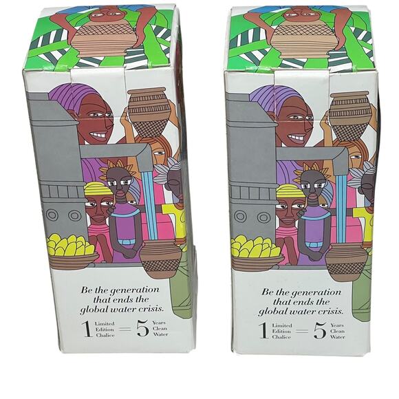 Stella Artois Uganda Set of 2 Chalice Glass Limited Edition Box Art 33cl New - Picture 5 of 8